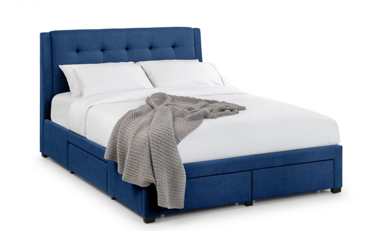 Julian Bowen Fullerton 4 Drawer Blue Bed-Better Bed Company 