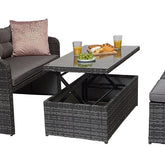 Signature Weave Gemma Sofa Dining Set Grey-Better Bed Company 