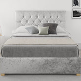 Better Finchen Silver Velvet Ottoman Bed-Better Bed Company