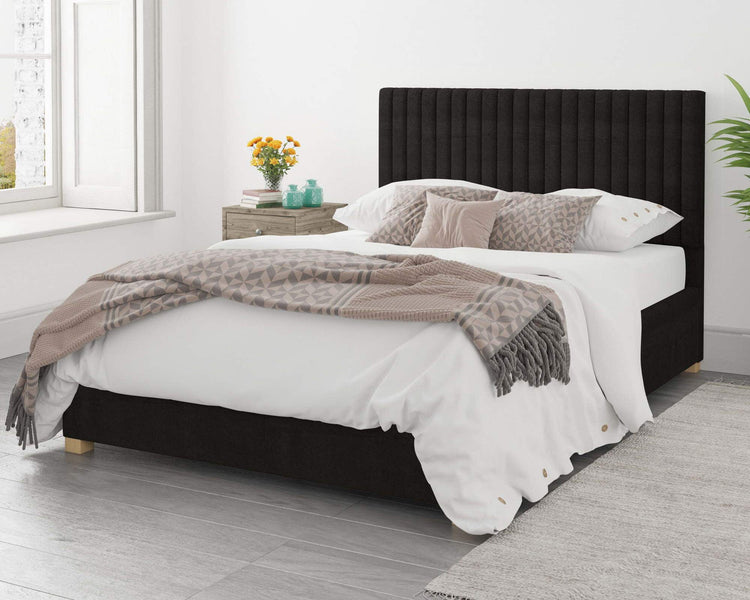 Better Glossop Black Charcoal Ottoman Bed