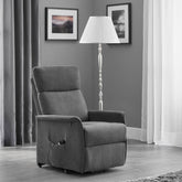Julian Bowen Helena Rise And Recliner Charcoal Fabric-Better Bed Company 