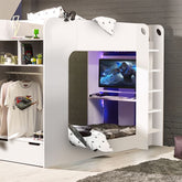 Julian Bowen Impact Gaming Bunk - White-Better Bed Company