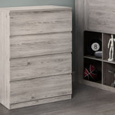 Julian Bowen Jupiter 4 Drawer Chest Grey Oak