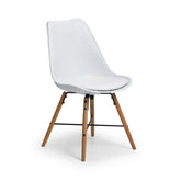 Julian Bowen Kari Dining Chair in White And Oak