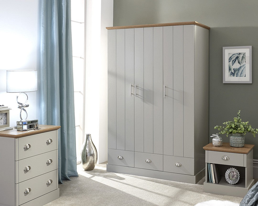 GFW Kendal 3 Door 3 Drawer Wardrobe