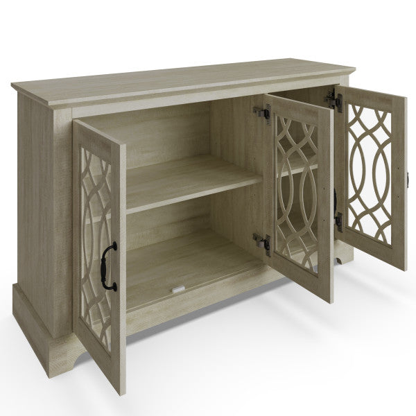 GFW Amelie 3 Door Sideboard Dusty Grey-Better Bed Company