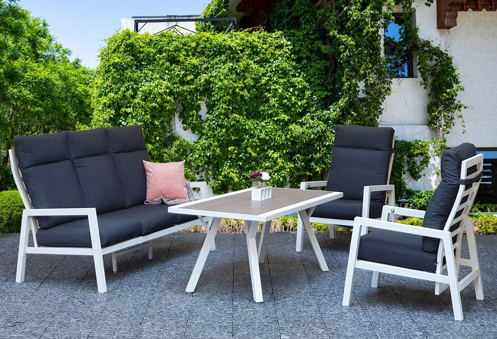 Signature Weave Kimmie 5 Seat High Back Sofa Dining
