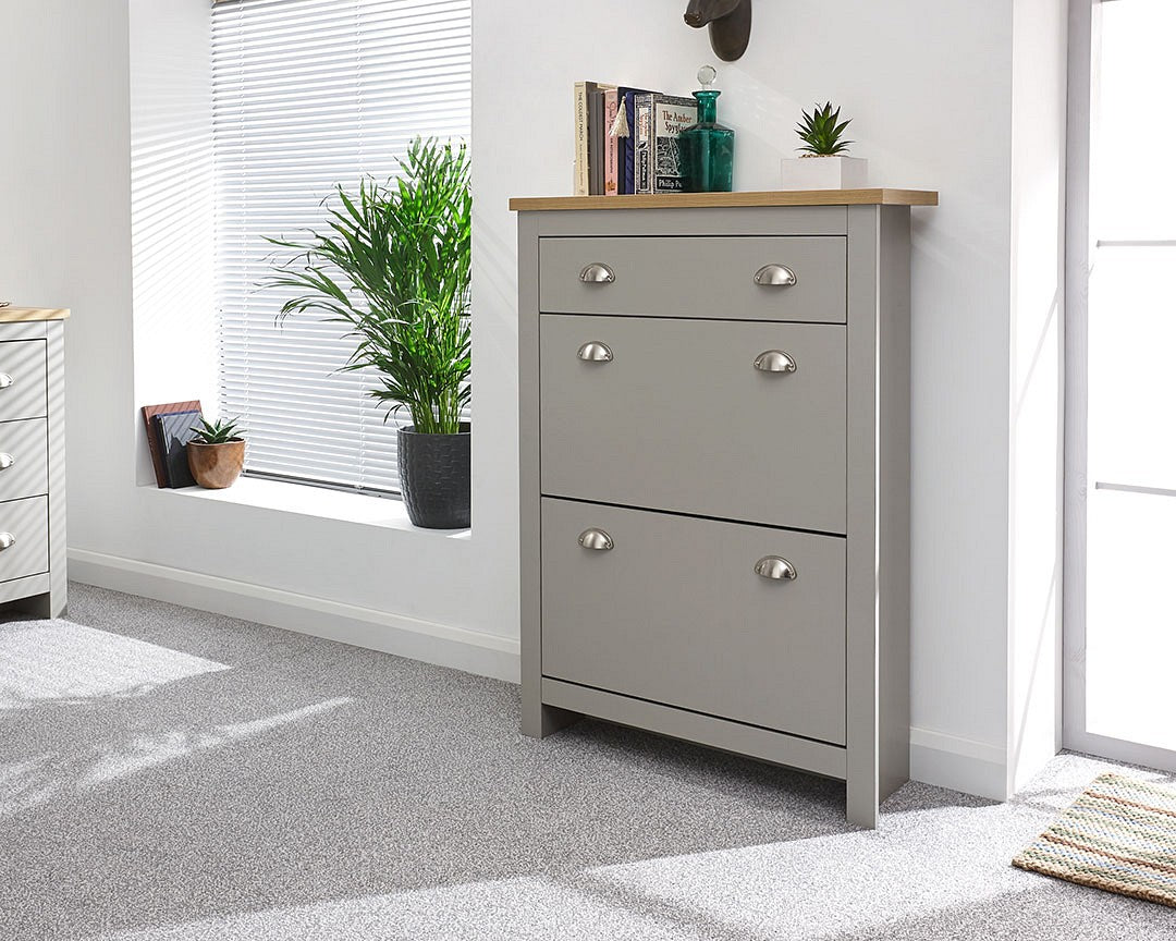 GFW Lancaster 2 Door 1 Drawer Shoe Cabinet