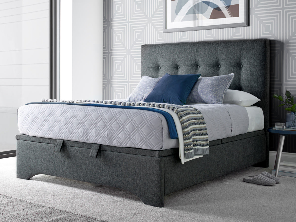 Kaydian Langley Ottoman Bed Frame Dark Grey-Better Bed Company
