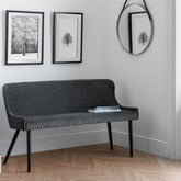 Julian Bowen Luxe High back Bench Grey