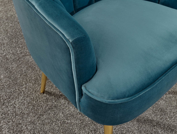 GFW Pettine Chair Blue Seat Detail-Better Bed Company
