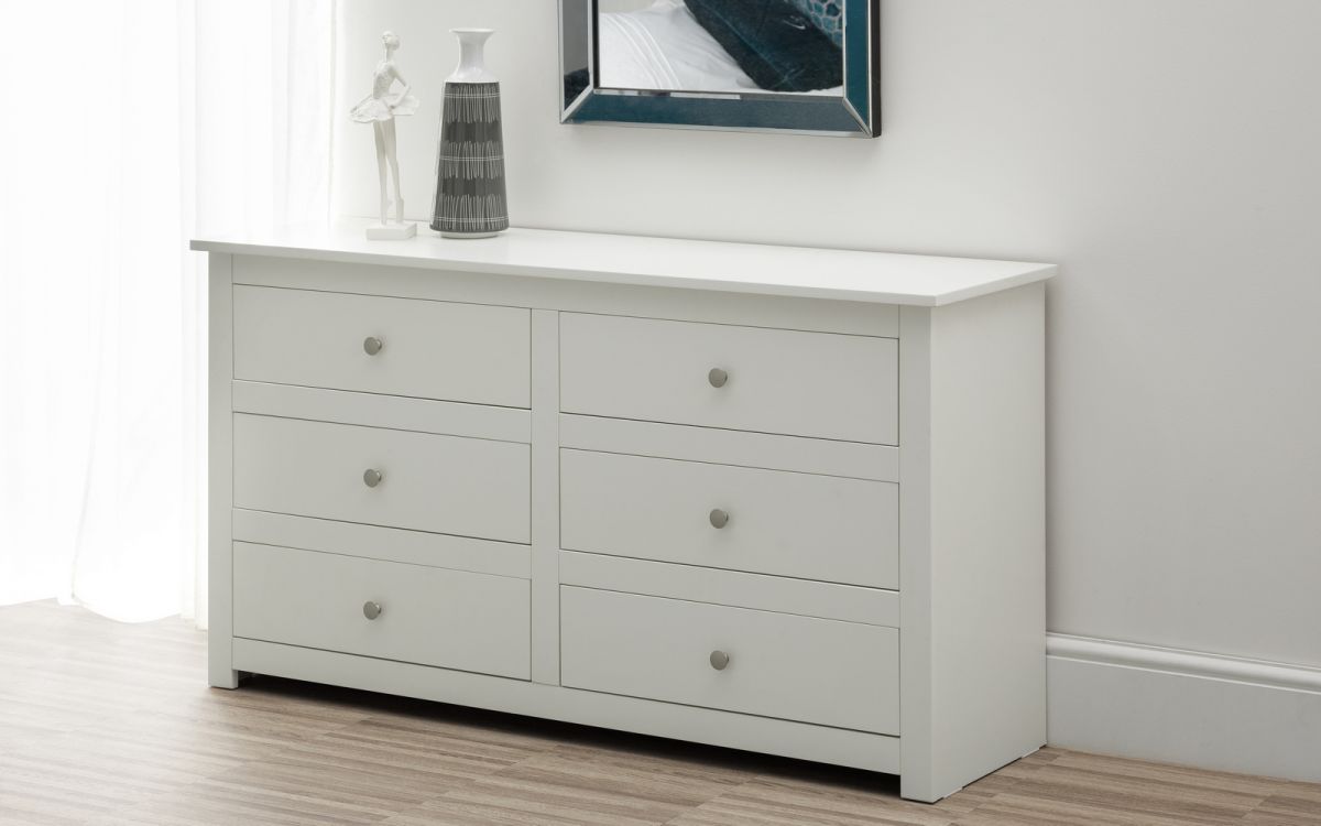 Julian Bowen Radley 6 Drawer Chest White