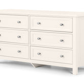 Julian Bowen Maine 6 Drawer Wide Chest Surf White