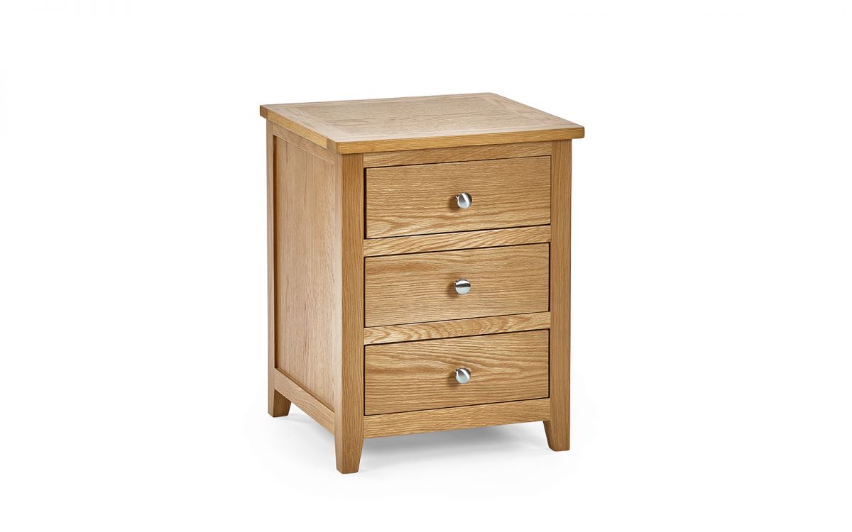Julian Bowen Mallory 3 Drawer Bedside From Side-Better Bed Company