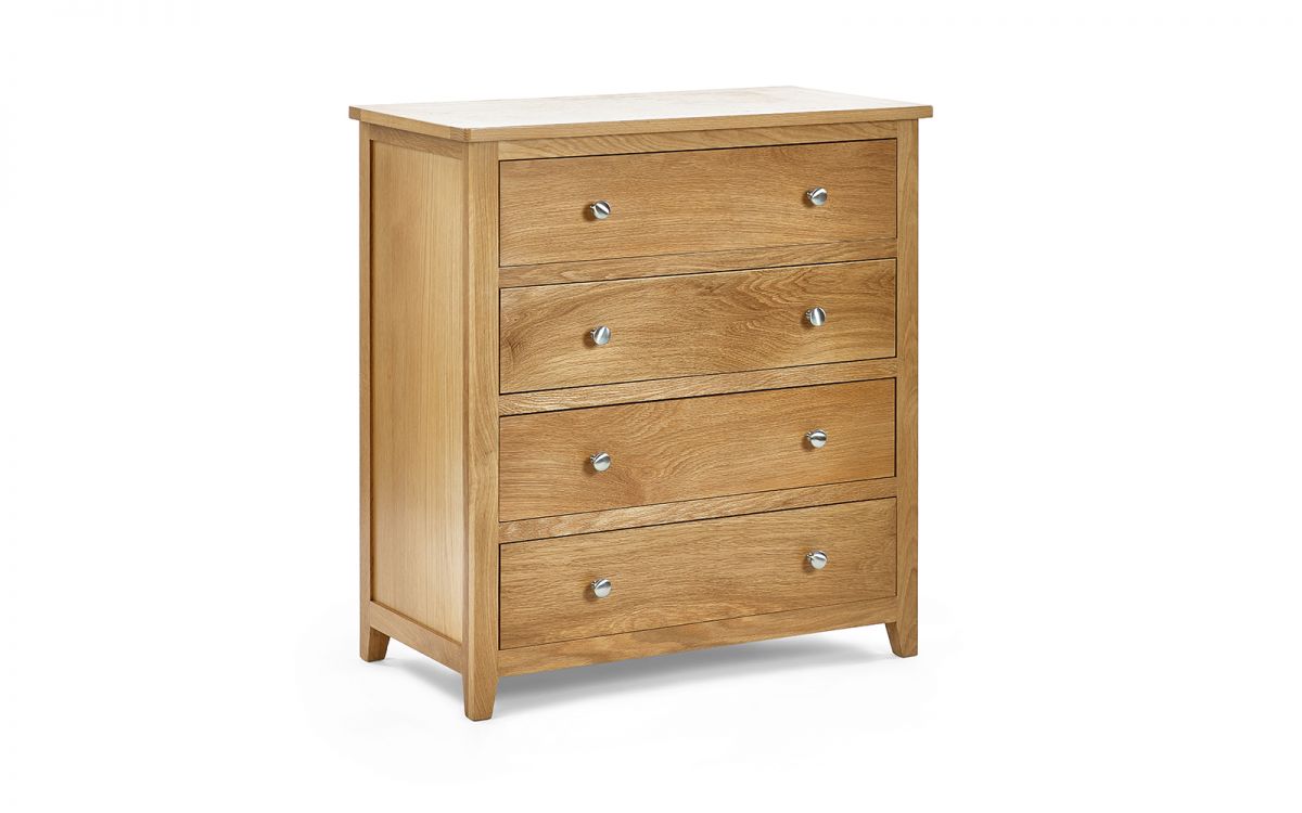 Julian Bowen Mallory 4 Drawer Chest From Side-Better Bed Company