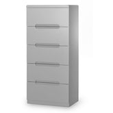 Julian Bowen Manhattan 5 Drawer Narrow Chest Grey