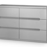 Julian Bowen Manhattan 6 Drawer Wide Chest Grey