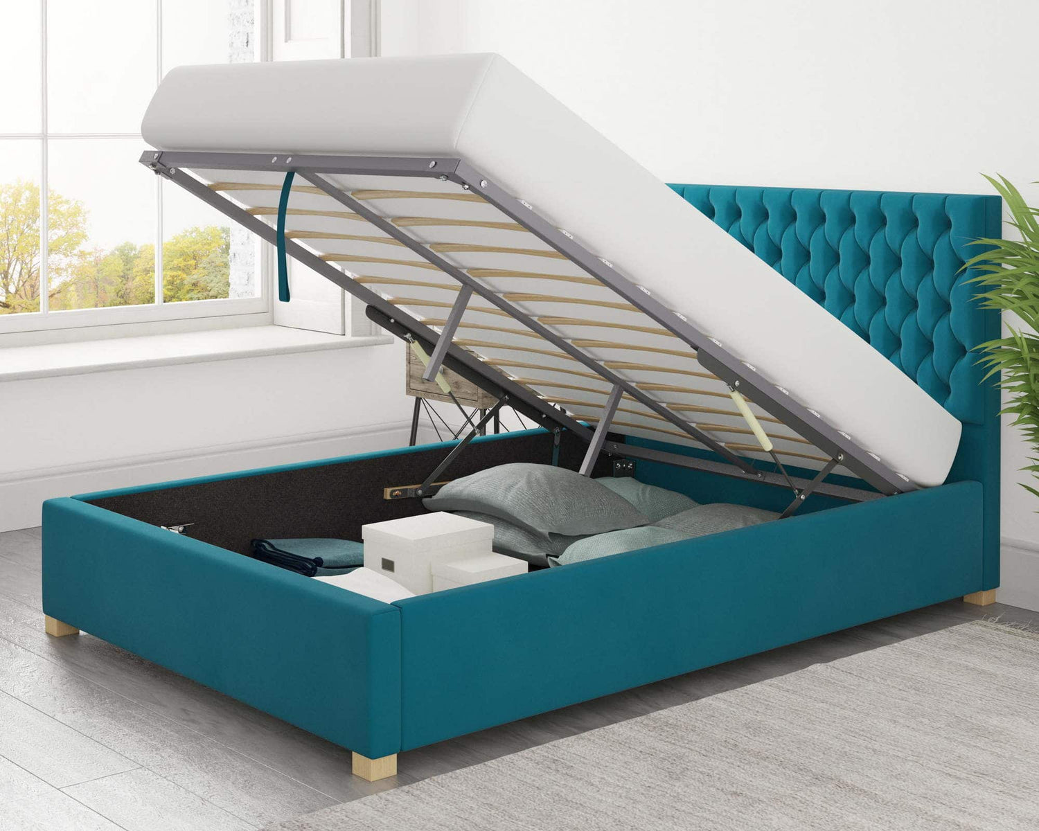 Better Nighty Night Green Ottoman Bed