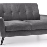 Julian Bowen Monza 2 Seater Sofa Grey Velvet-Better Bed Company