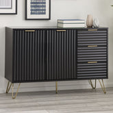 Julian Bowen Murano Large Sideboard - Matte Black-Better Bed Company 