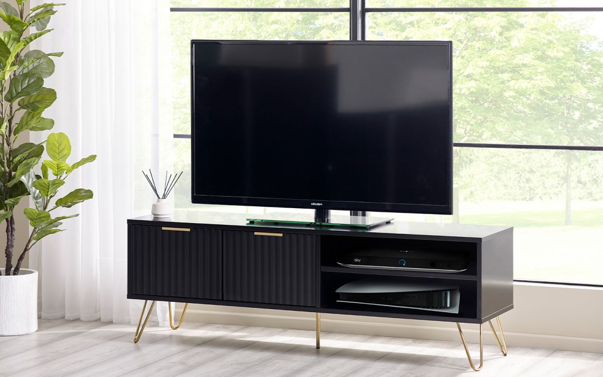 Julian Bowen Murano TV Unit - Matte Black-Better Bed Company