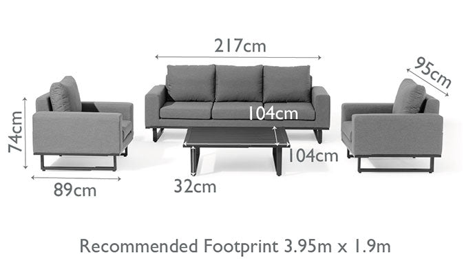 Maze Ethos 3 Seat Sofa Set