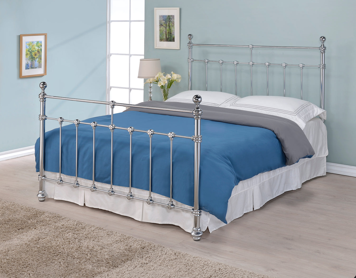 Artisan Bed Company Silver Chrome Metal Bed