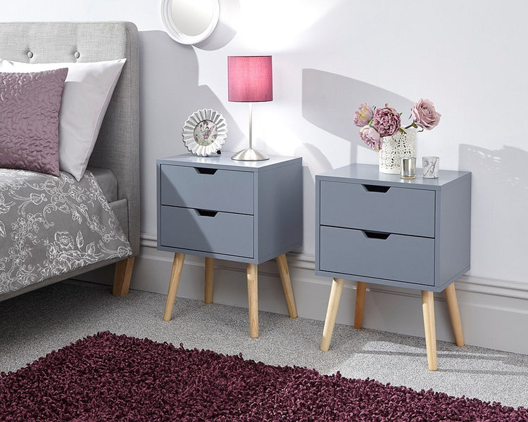 GFW Nyborg 2 Drawer Bedside