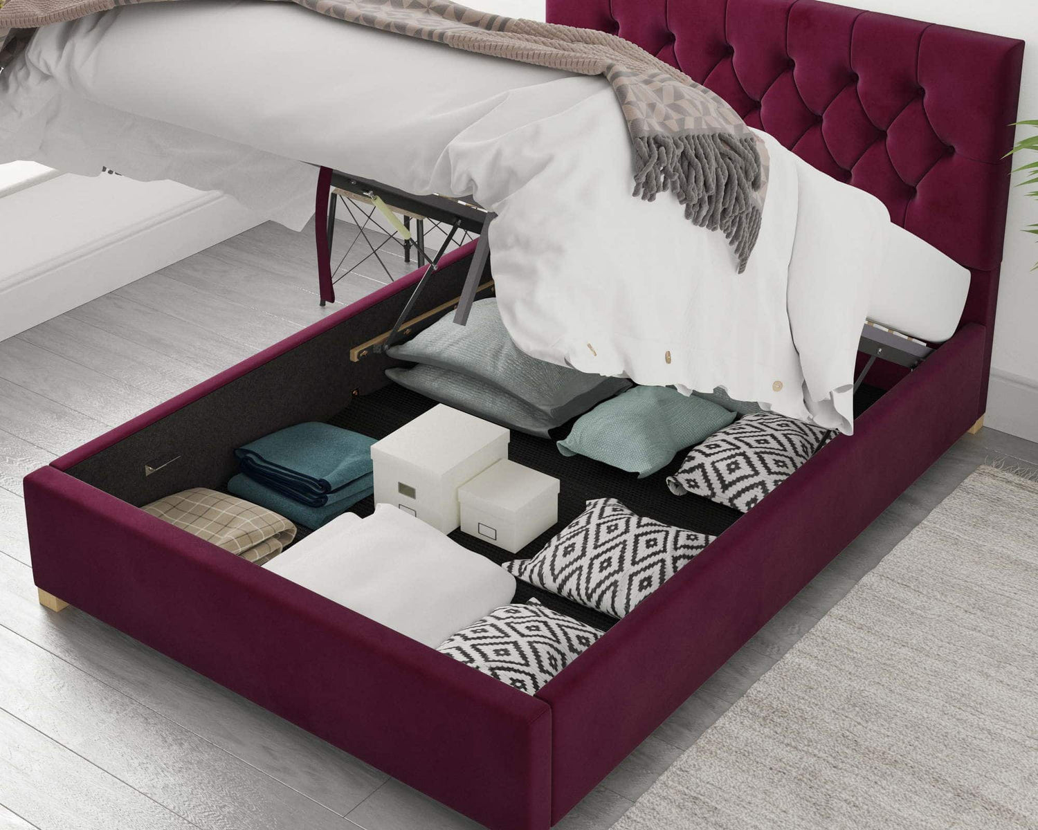 Better Finchen Berry Ottoman Bed