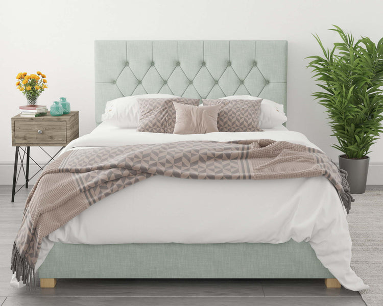 Better Finchen Green Ottoman Bed