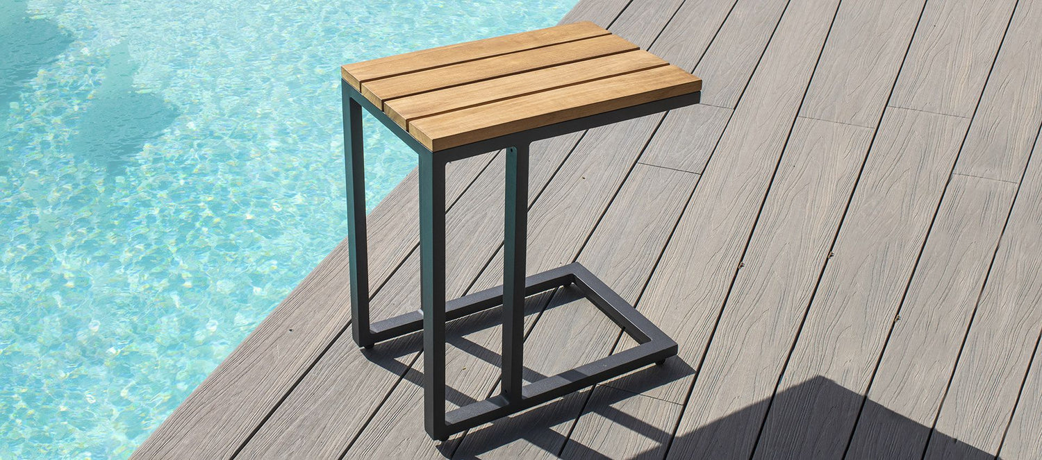 Maze Rattan Oslo Teak U Shaped Side Table