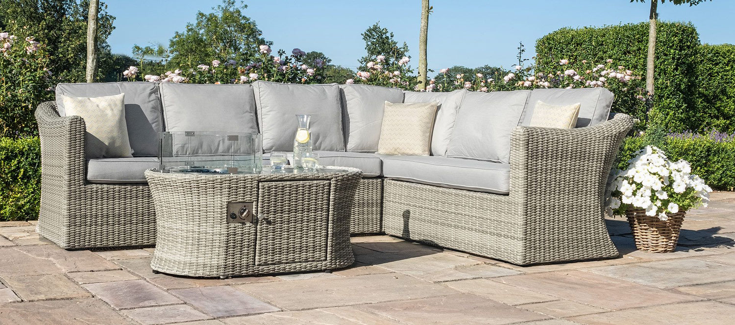 Maze Oxford Large Corner Sofa With Fire Pit