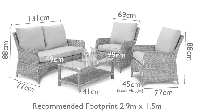Maze Rattan Oxford Heritage Square Sofa Set