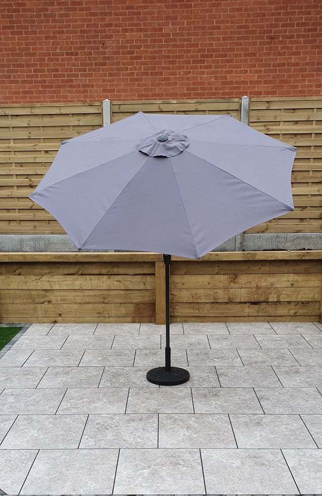 Signature Weave Parasol 2.5m Grey Life Style-Better Bed Company 