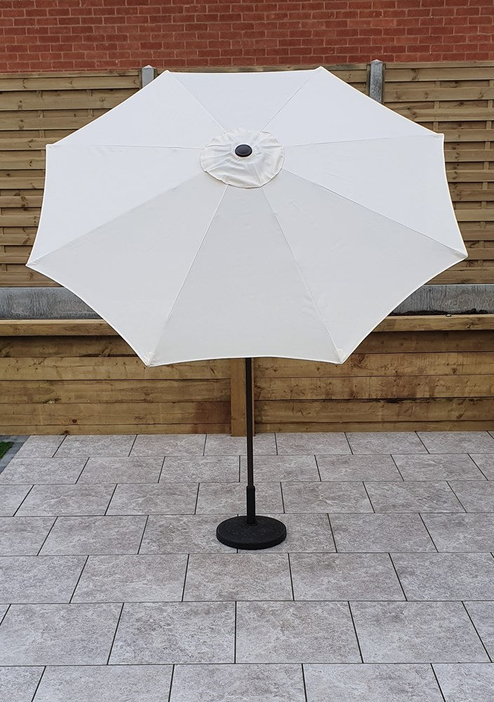 Signature Weave Parasol 2.5m Beige Life Style-Better Bed Company 