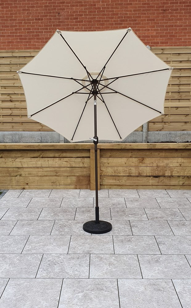 Signature Weave Parasol 3m Beige Life Style From Other Side-Better Bed Company