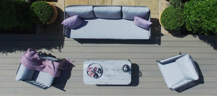 Maze Rattan Portofino 3 Seat Sofa Set Birds Eye View-Better Bed Company 