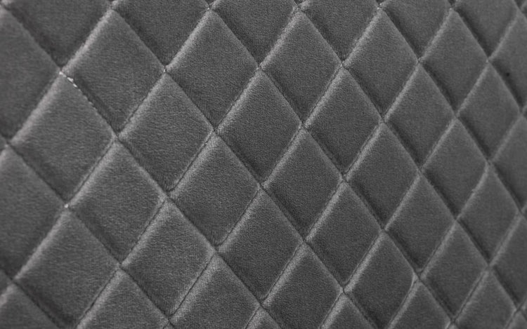 Julian Bowen Sanderson Diamond Quilted Velvet Ottoman Bed Upholstery Close Up-Better Bed Company 