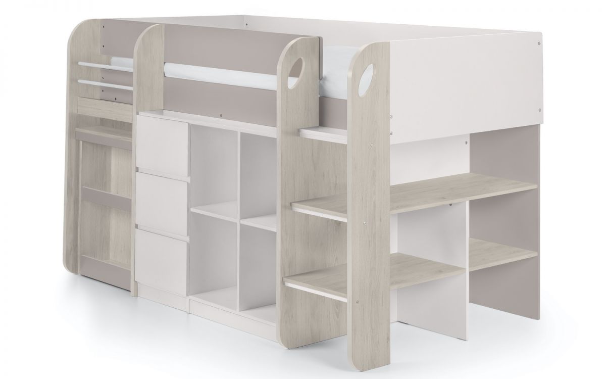 Julian Bowen Saturn Midsleeper Taupe White Background-Better Bed Company 