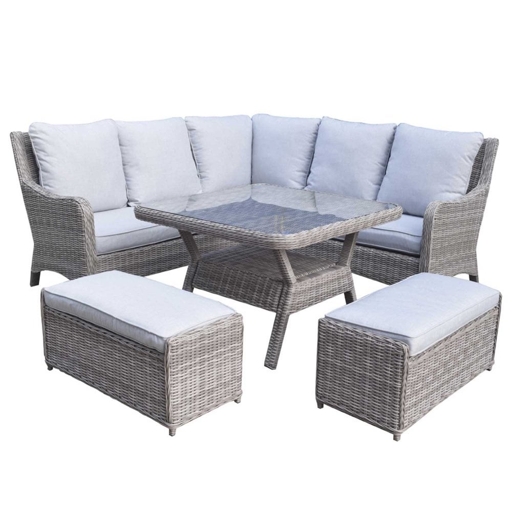 Signature Weave Alexandra Corner Dining Sofa With 2 Bench Seats