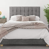 Better Cheshire Velour Grey Ottoman Bed