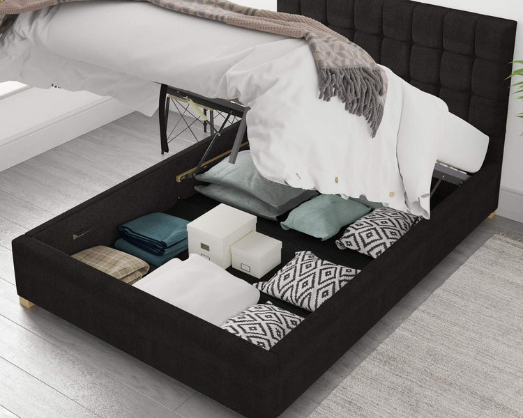Better Cheshire Black Ottoman Bed