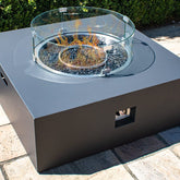 Maze Rattan Square Gas Fire Pit