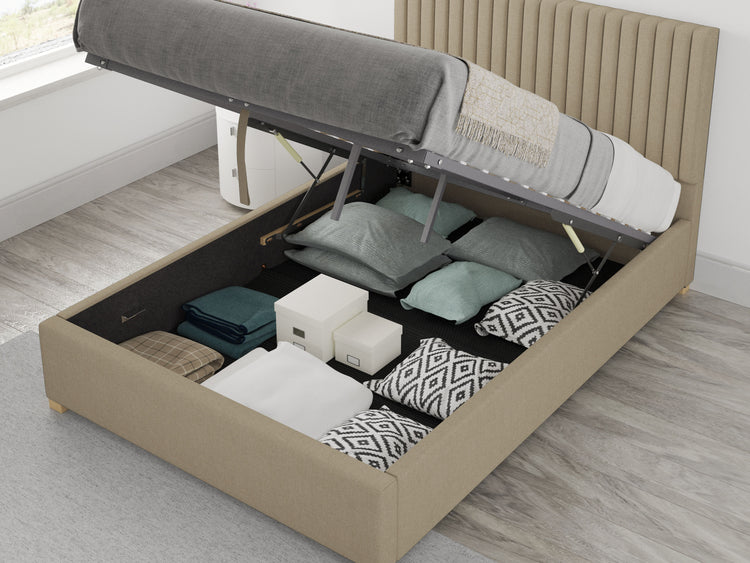 Better Glossop Natural Beige Ottoman Bed