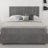 Better Glossop Velour Charcoal Ottoman Bed-Better Bed Company