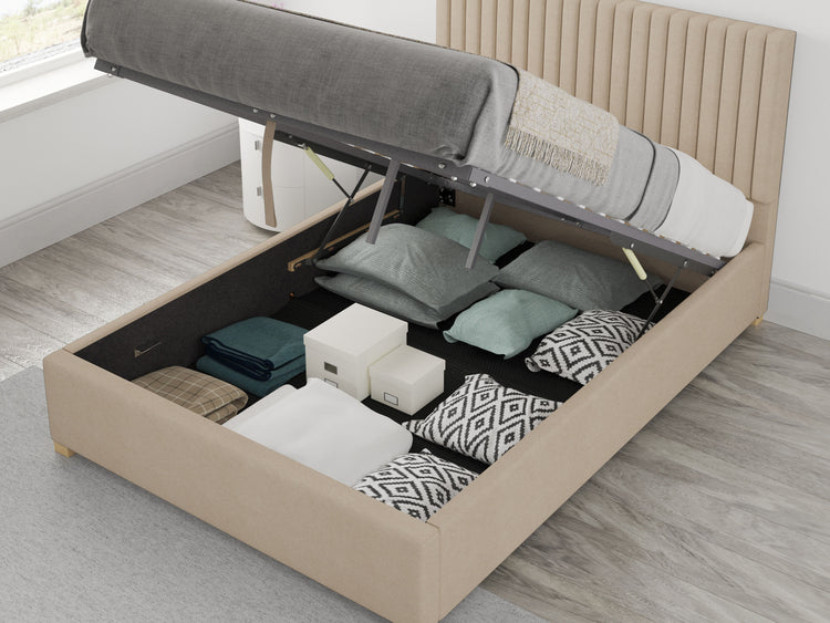 Better Glossop Beige Ottoman Bed