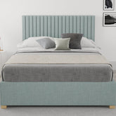 Better Glossop Malham Weave Blue Ottoman Bed-Better Bed Company