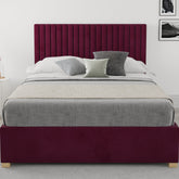 Better Glossop Berry Plush Velvet Ottoman Bed-Better Bed Company