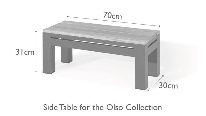 Maze Oslo Rectangular Teak Top Side Table