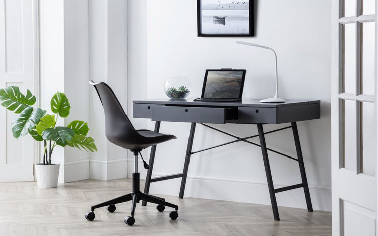 Julian Bowen Trianon Desk Grey With Chair-Better Bed Company 